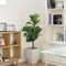 40" Fiddle Leaf Plant in Black Pot with Realistic Silk Leaves, Floral Home by Artificial Flowers